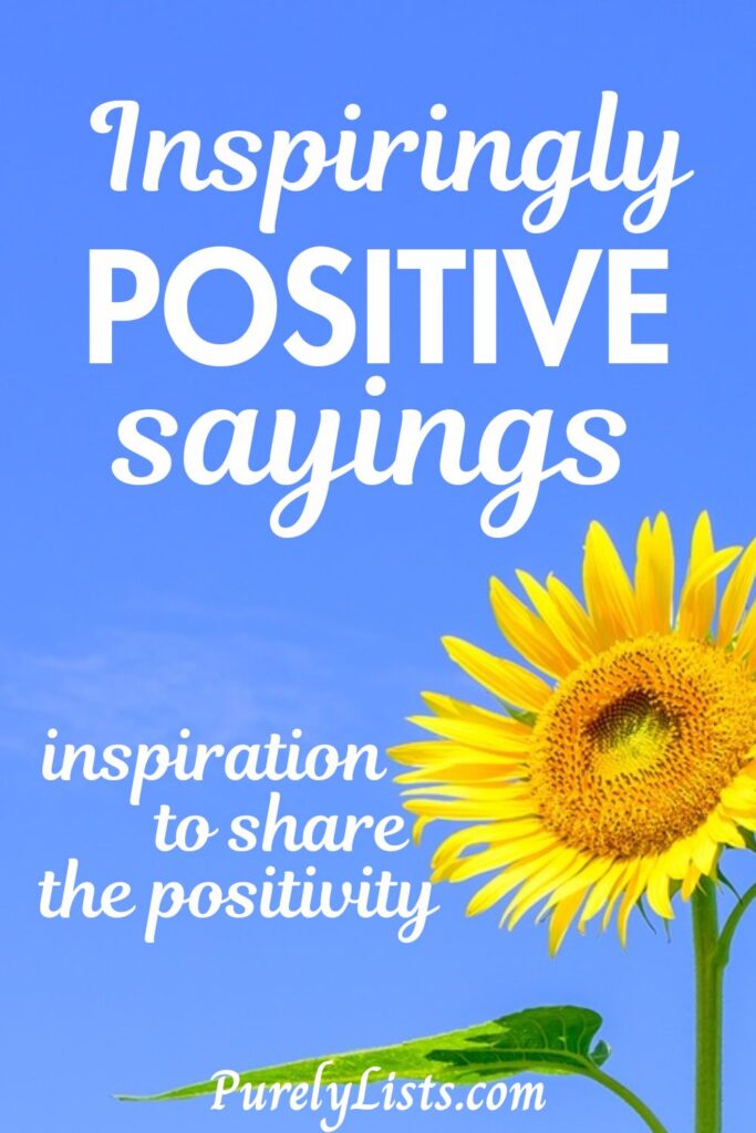 Short positive Sayings