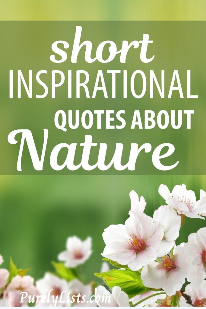 Short nature quotes