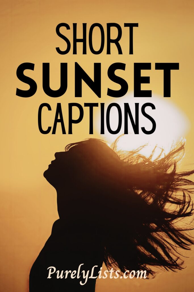 Sunset captions for Instagram
