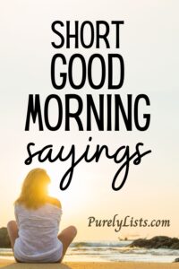 good morning sayings