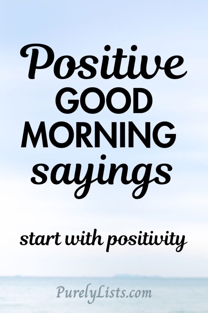 good morning sayings