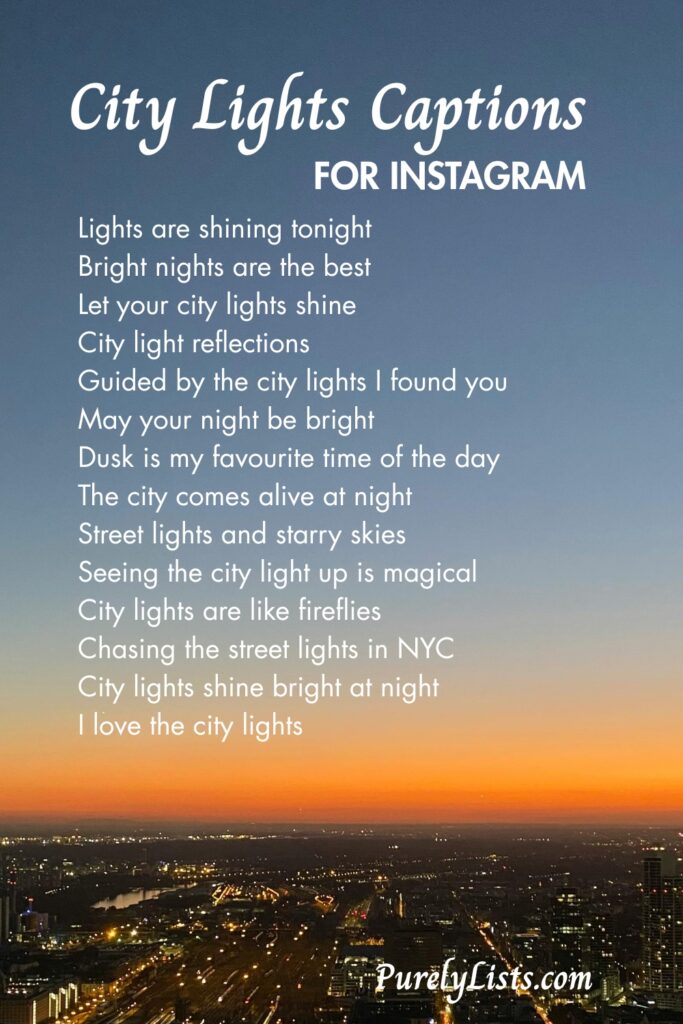 city lights captions