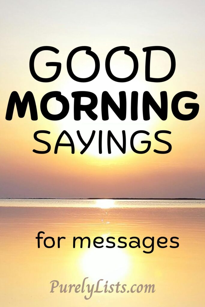 good morning sayings