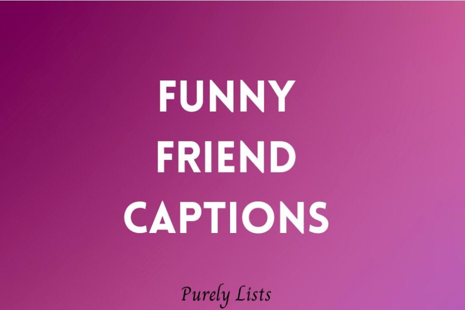 Funny Friend Captions