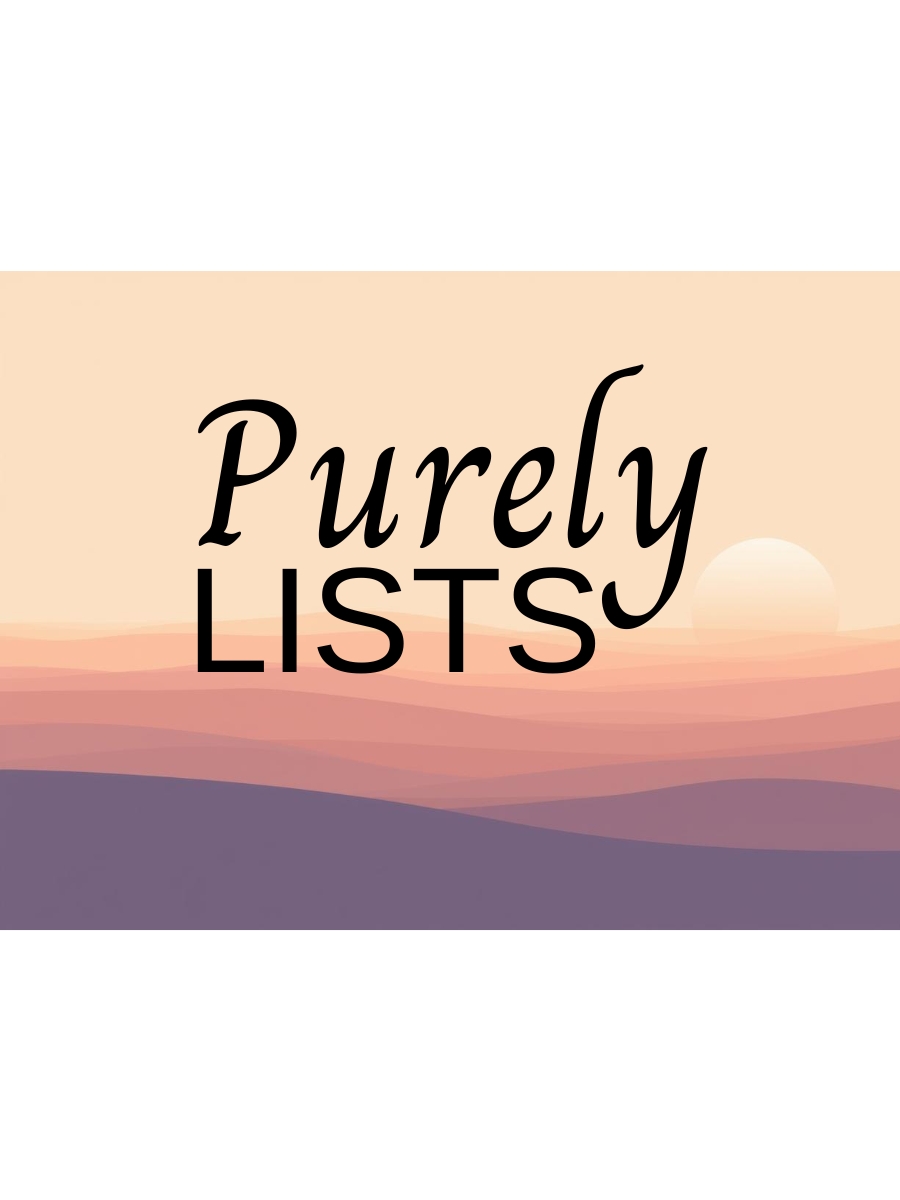 Purely Lists with sunset background