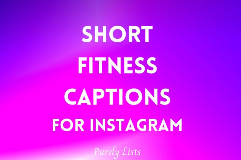 fitness captions for Instagram