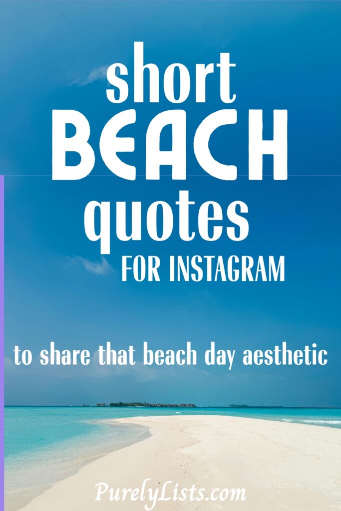 Short Beach Quotes for Instagram