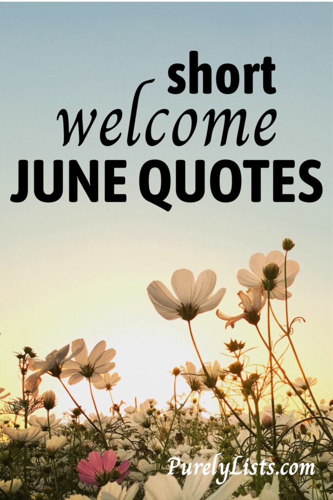 Inspirational and Short June Quotes for Instagram
