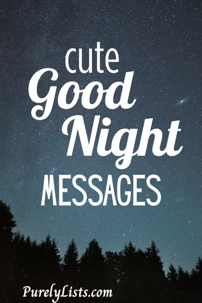 Good Night messages for sweet dreams