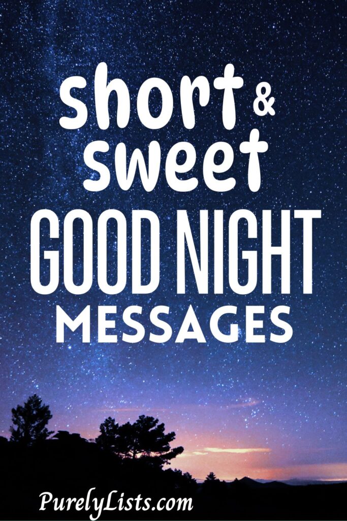 Good Night messages for sweet dreams