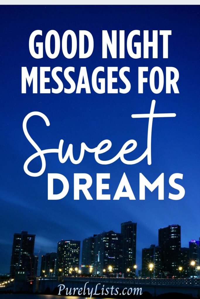 Good Night messages for sweet dreams