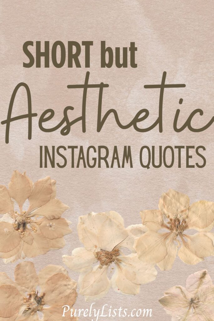 Short Aesthetic Quotes for Instagram