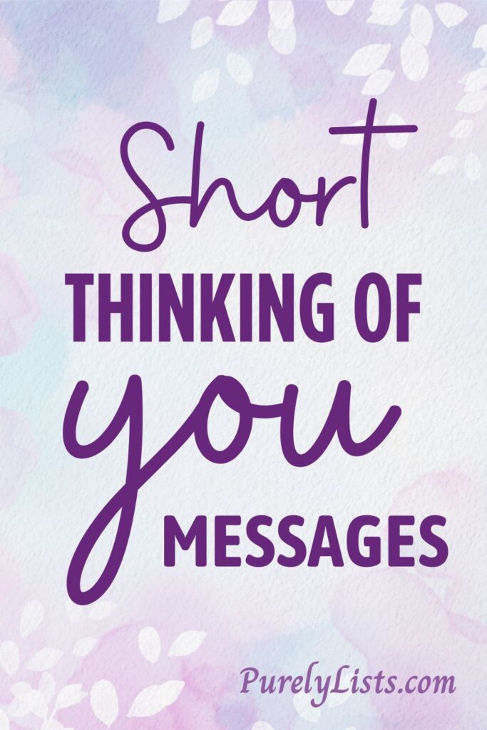 Short thinking of you messages