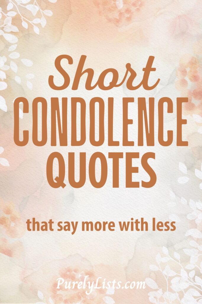 Short Condolence Quotes