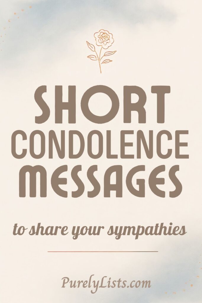 Short condolence Messages