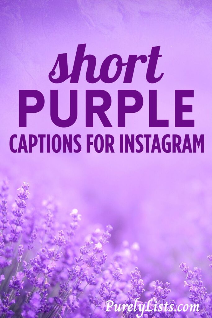 short purple captions for Instagram