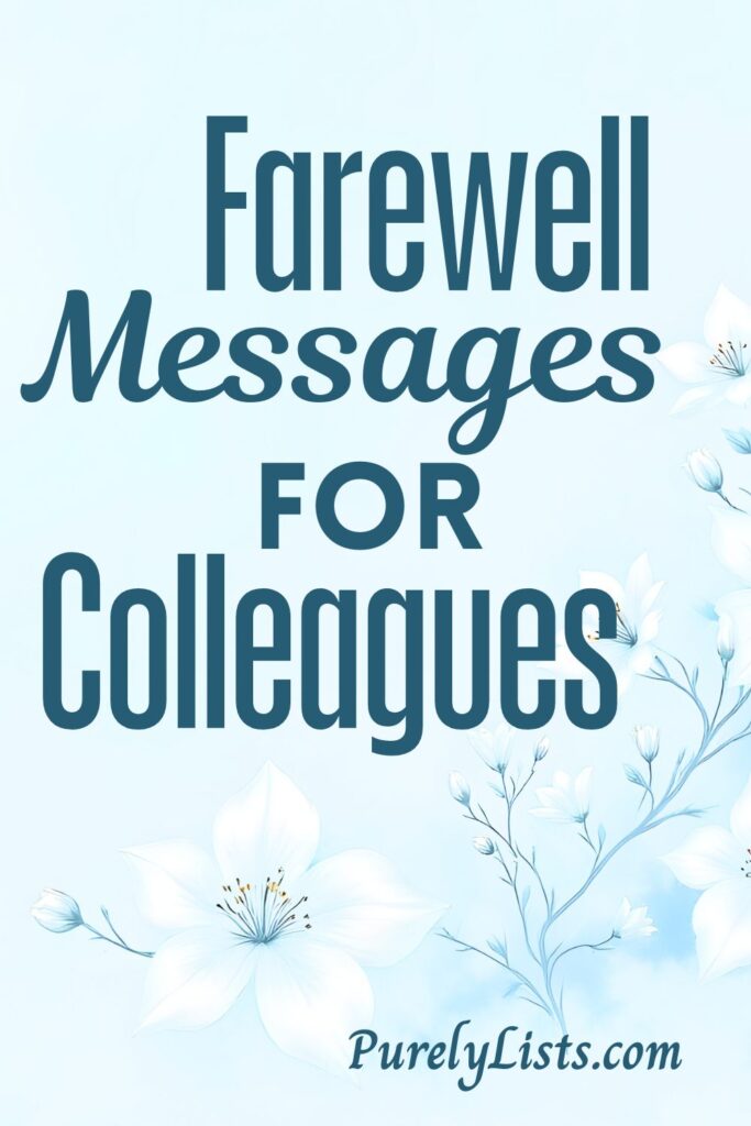 farewell messages for coworkers