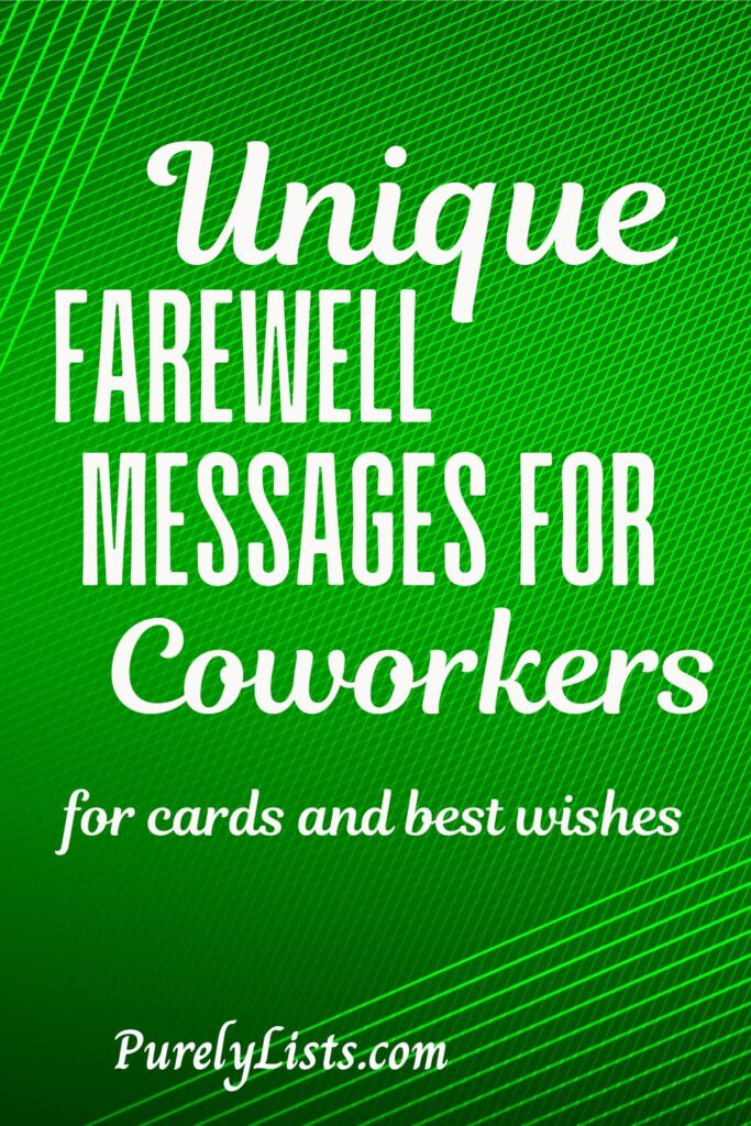 farewell messages for coworkers