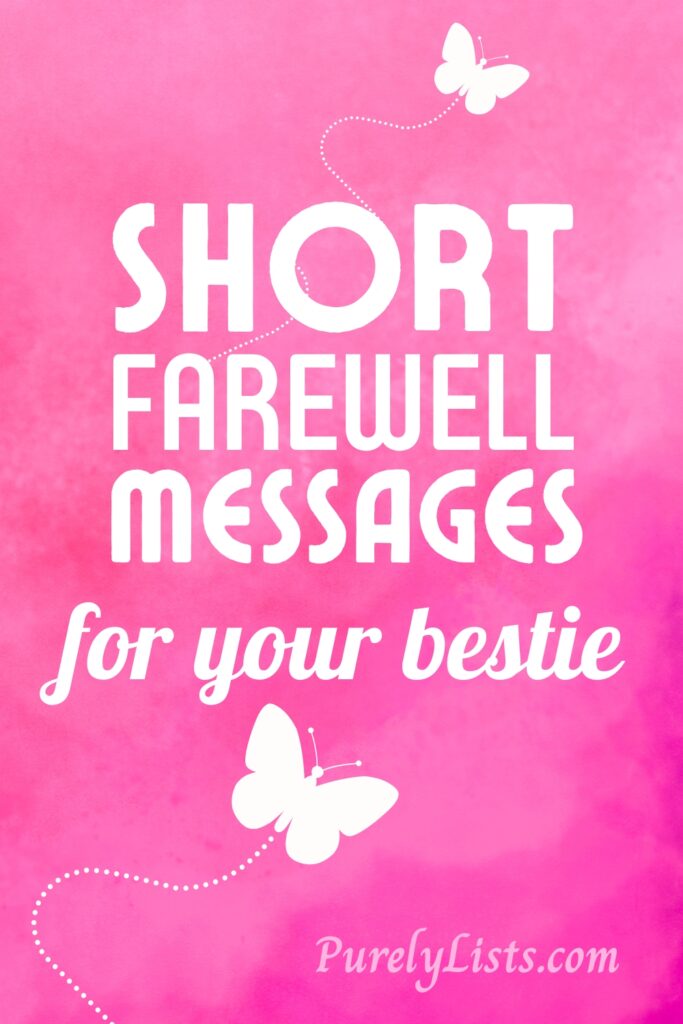 Farewell messages for friends