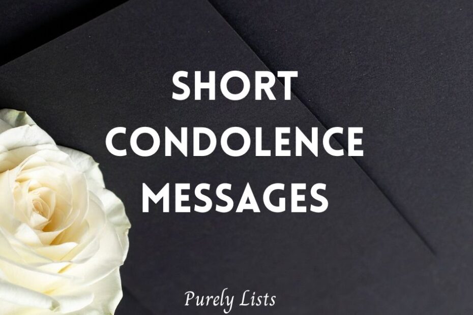 Short condolence Messages