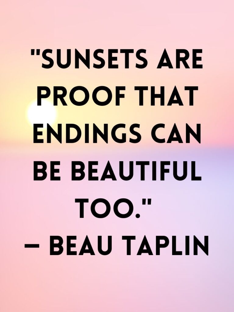 Short sunset quotes for Instagram