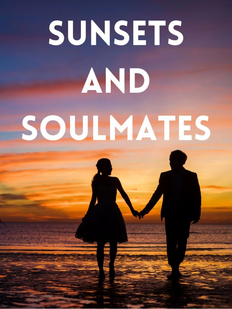 aesthetic three word sunset couple captions