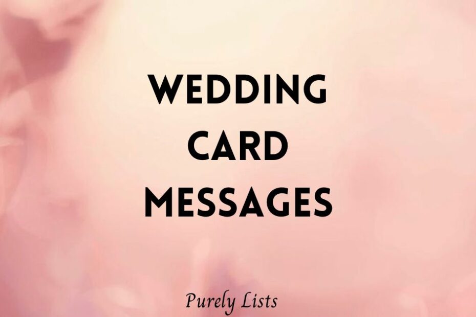 wedding card messages