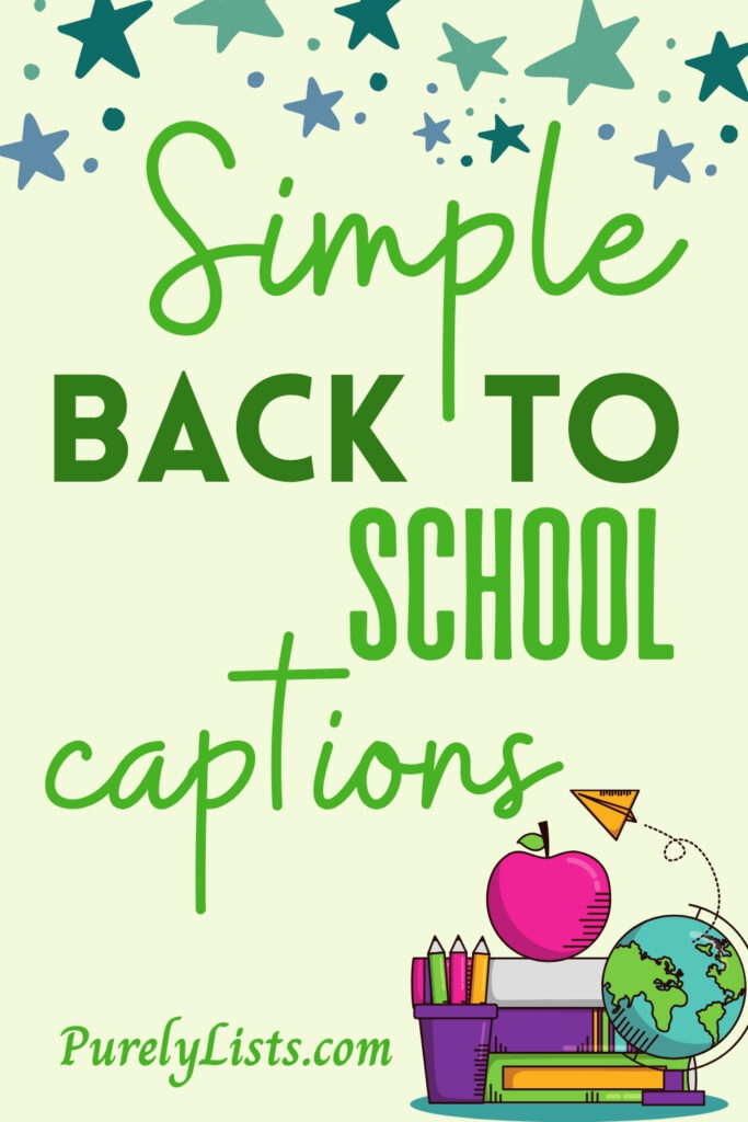 funny and short back to school captions