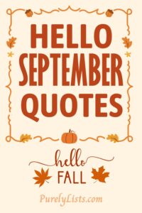 Happy hello September Quotes
