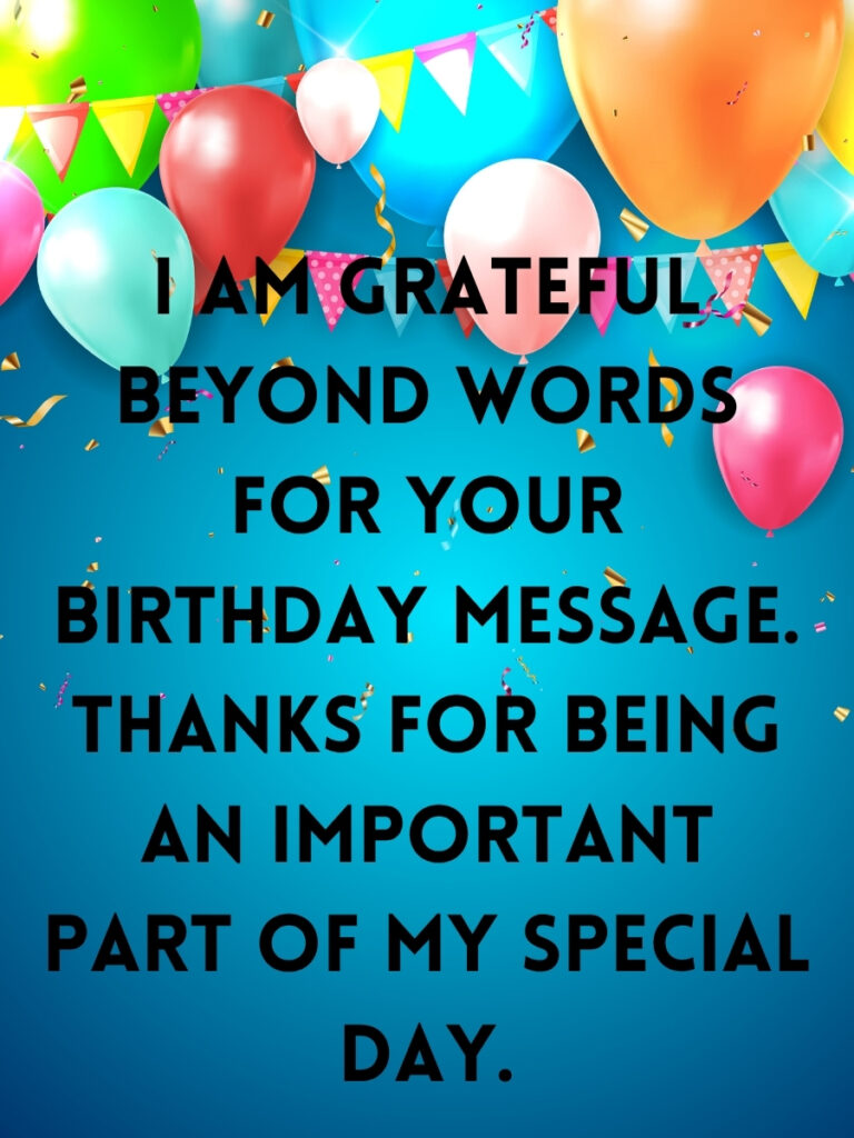 Thank you for the birthday wishes