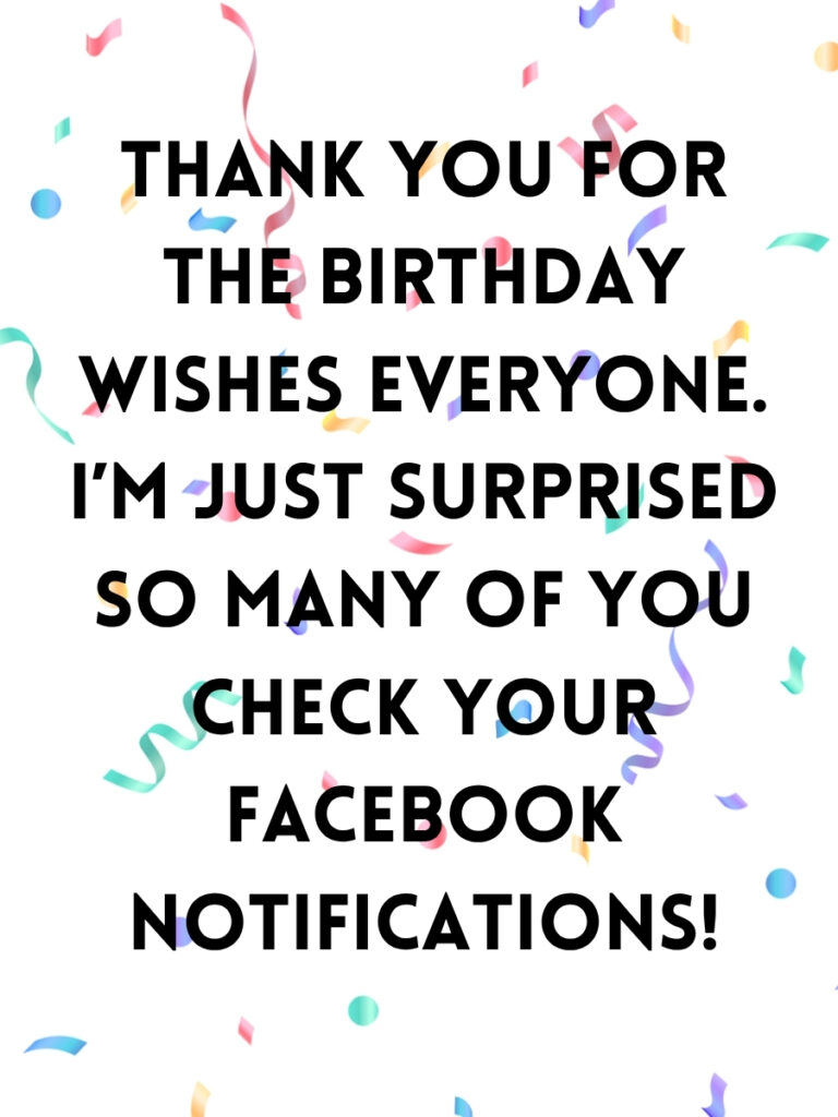 Thank you for the birthday wishes
