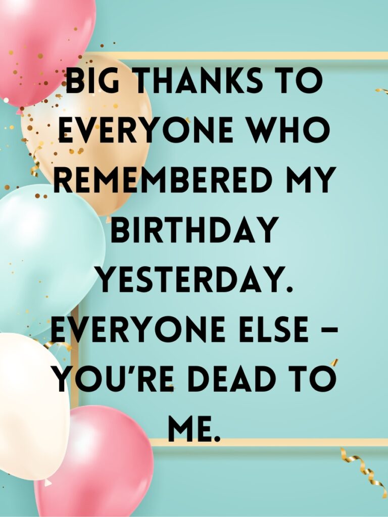 Thank you for the birthday wishes