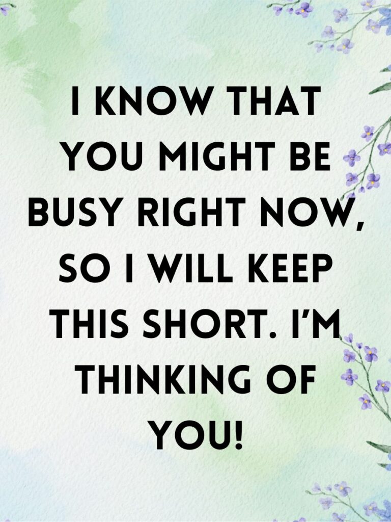 Thinking of you messages
