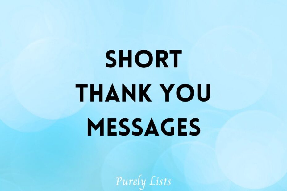 short thank you messages