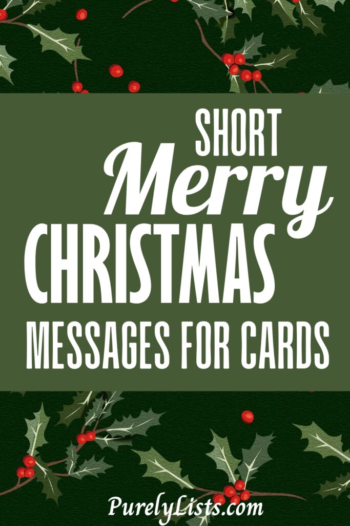 Short Christmas card messages