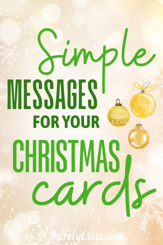 Short Christmas card messages