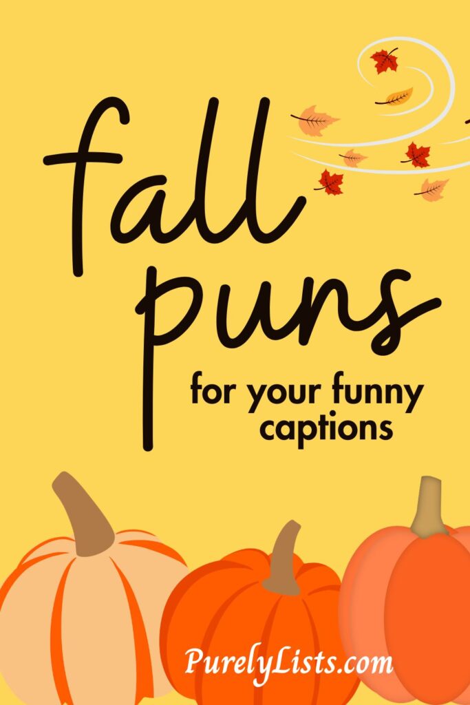 Funny fall puns for captions