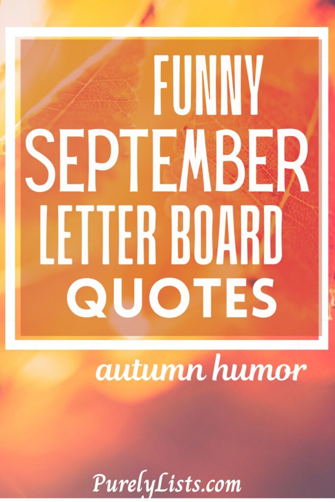 Hello September Letter Board Quotes and Sayings