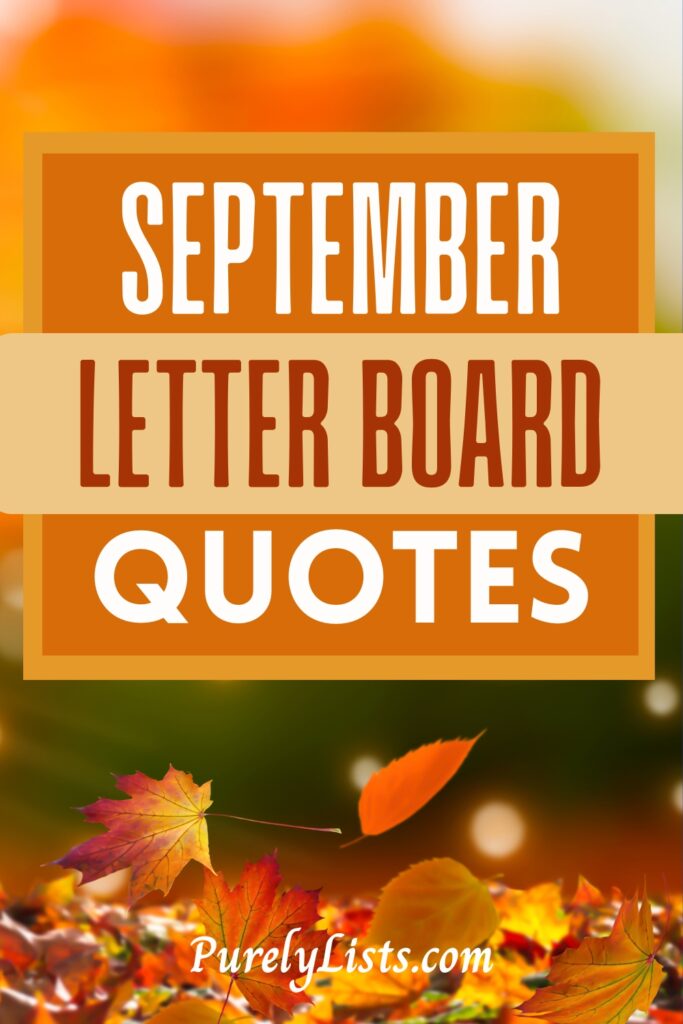 Hello September Letter Board Quotes and Sayings