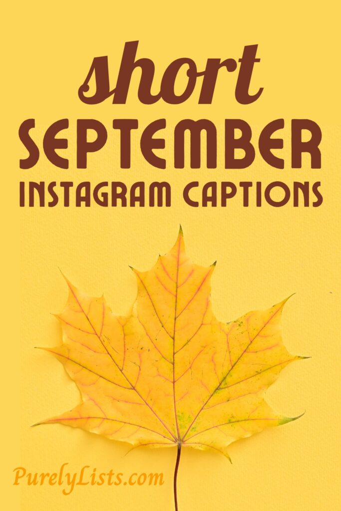 Short hello September Captions for Instagram