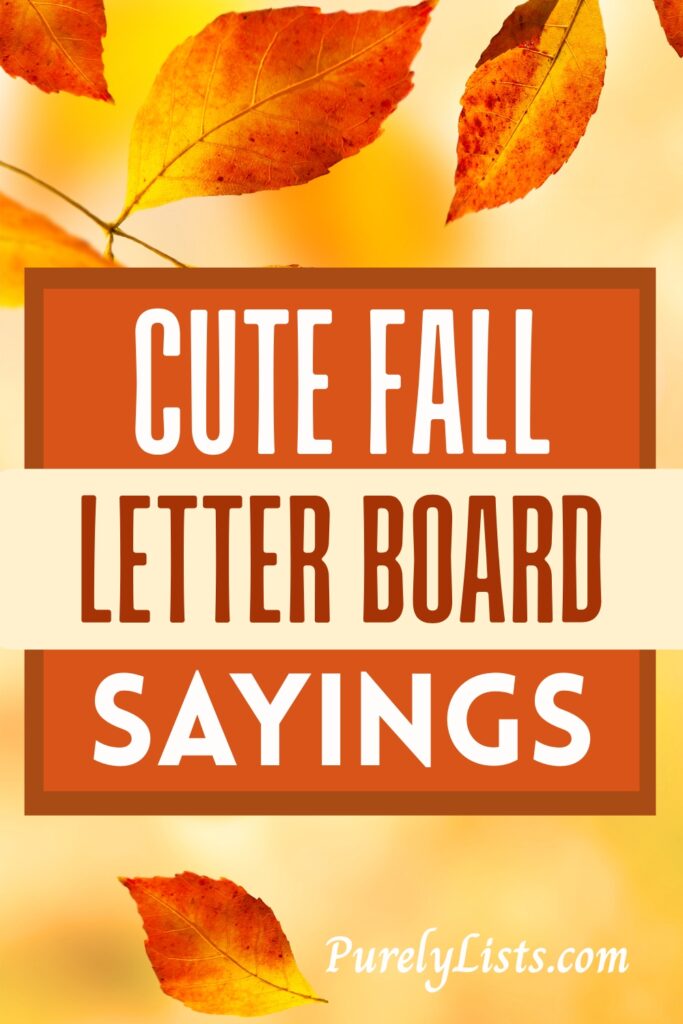 Hello fall letter board quotes and sayings