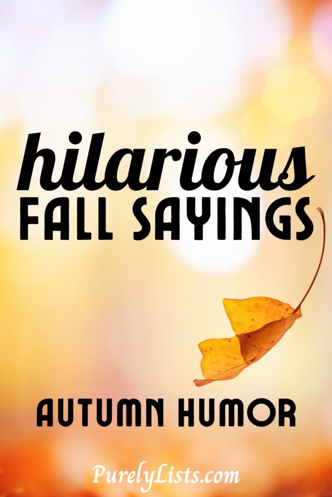 Funny Fall sayings