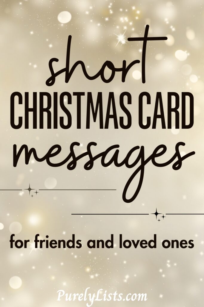 Short Christmas card messages