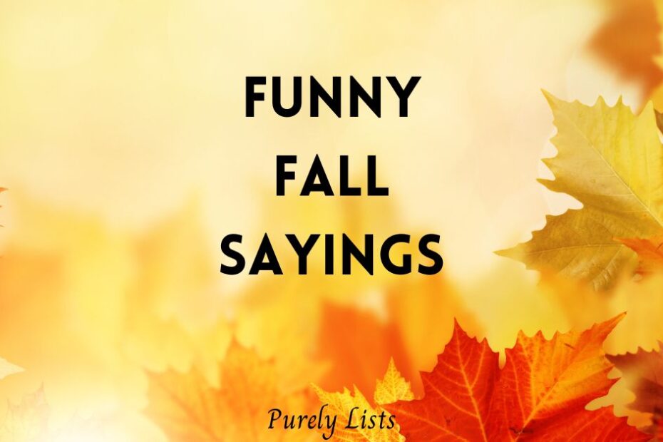Funny Fall sayings