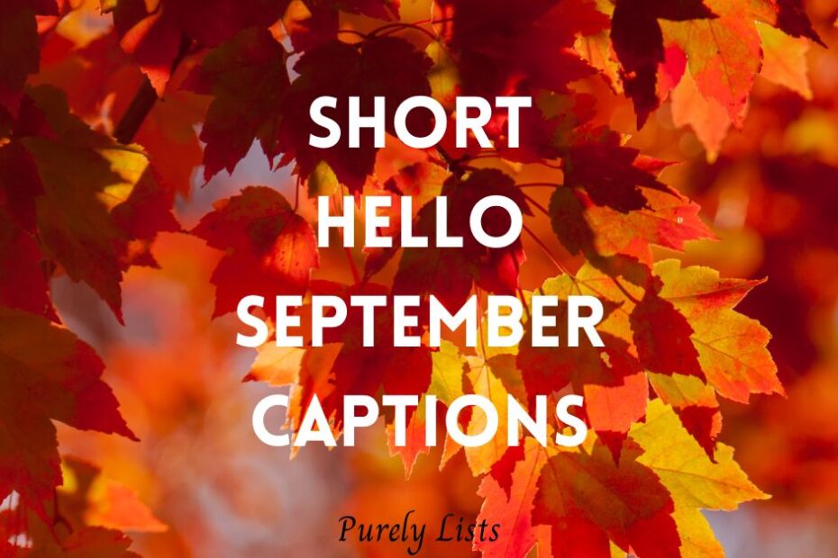 Short hello September Captions for Instagram