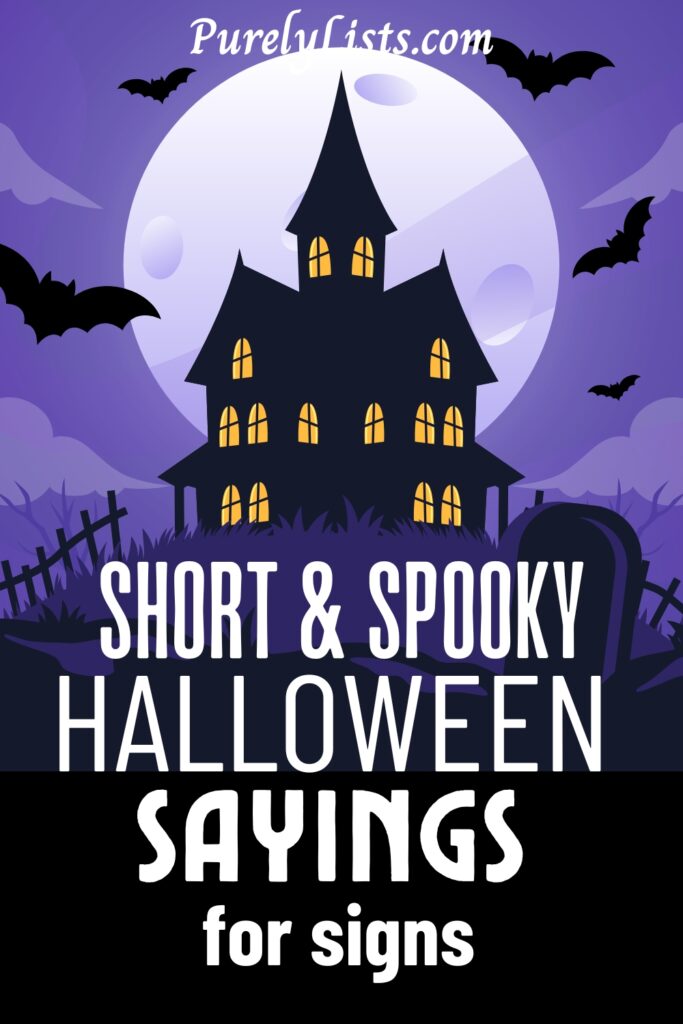 Short Halloween Sayings for signs