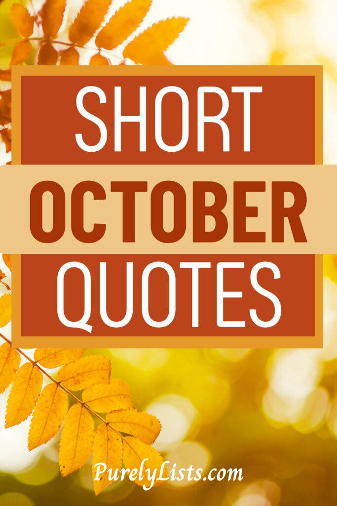 Hello October Quotes