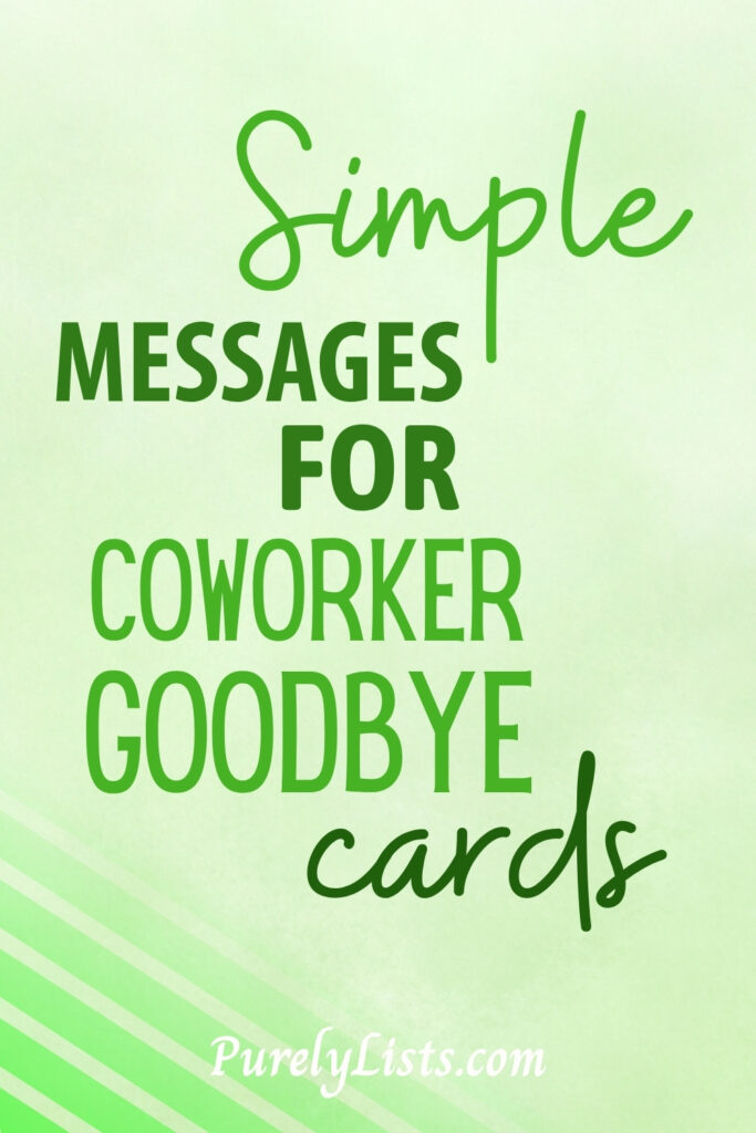 short farewell messages for coworkers