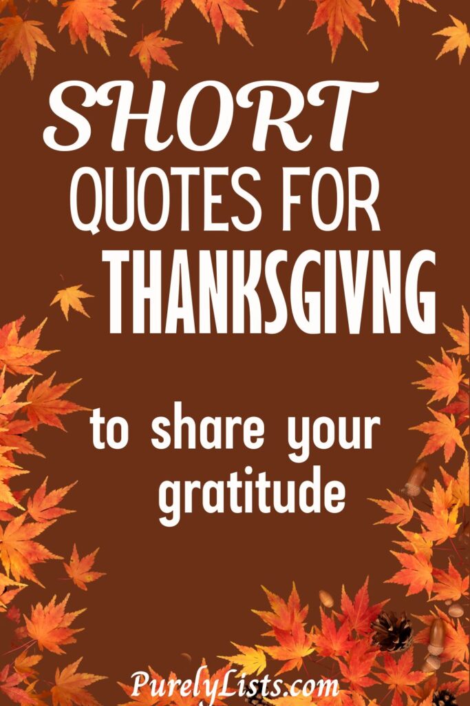 Short Happy Thanksgiving Quotes