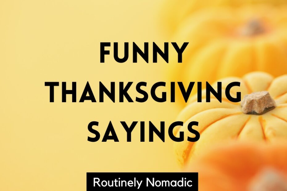 Funny Thanksgiving Sayings
